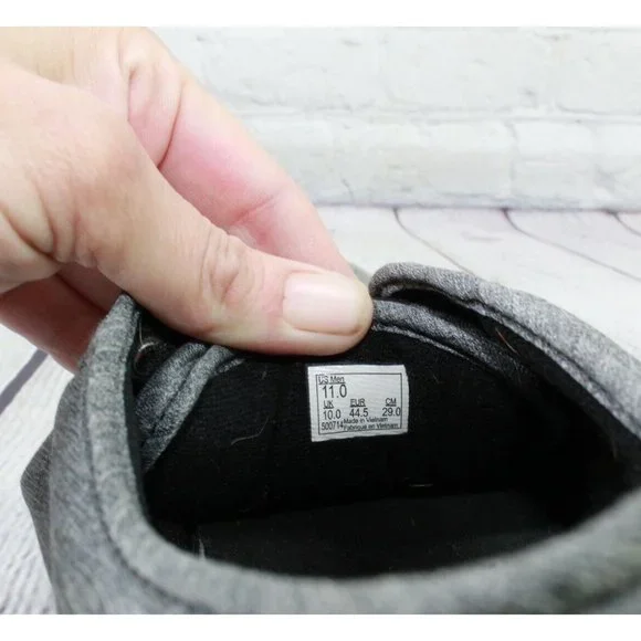 Vans Classics Gray Heather Canvas Laces Old Skool Gummy Sneakers Size US 11 - Picture 7 of 9